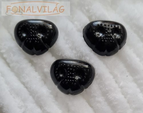 Maci vagy Kutya orr, fekete (15x11mm) 2db/csomag