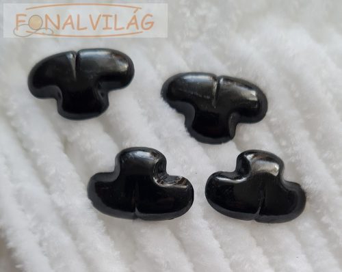 Cica vagy Kutya orr, fekete (18x11mm) 2db/csomag