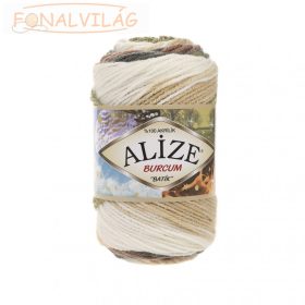   Alize BURCUM BATIK -Fehér,földzöld,drapp,barna melír - 1893