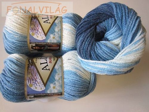 Alize BURCUM BATIK -Kék - fehér melír - 1899