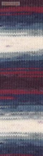 Alize BURCUM BATIK -Bordó-kék-krém melír - 2978