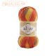 Alize DÍVA BATIK - Narancs-Sárga-Tejes kávé melír