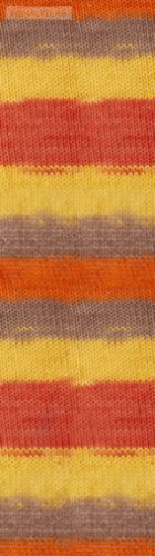 Alize DÍVA BATIK - Narancs-Sárga-Tejes kávé melír