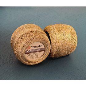 Camellia horgoló fonal - Világos arany fémszállal - 2440 Camellia horgoló fonal - Világos arany fémszállal - 2440