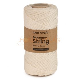 Macrame String (Kifésülhető), 3mm - Cukor Macrame String (Kifésülhető), 3mm - Cukor