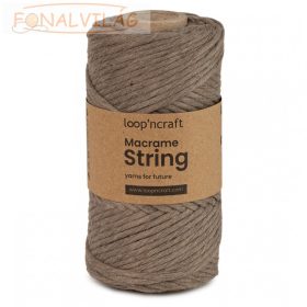 Macrame String (Kifésülhető), 3mm - Sötét bézs Macrame String (Kifésülhető), 3mm - Sötét bézs