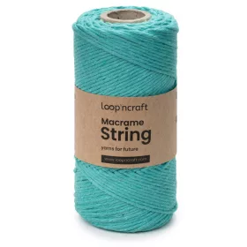 Macrame String (Kifésülhető), 3mm - Víz zöld