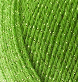 Alize Sal Simli - Zöld, arany szállal 210