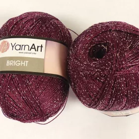 YarnArt Bright - Bordó, ezüst csillogással - 134