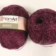 YarnArt Bright - Bordó, ezüst csillogással - 134