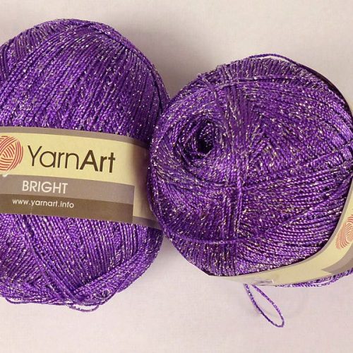 YarnArt Bright - Lila, ezüst csillogással