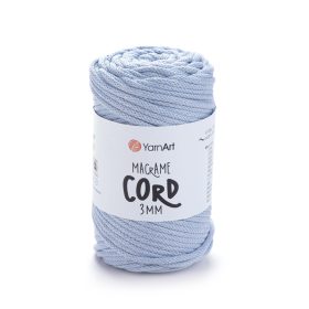 MACRAME CORD zsinór fonal, 3mm - Világos kék - 760