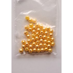 Akril gyöngy, 4mm - 50db/cs - Aranysárga