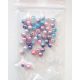 Akril gyöngy, 4mm - 50db/cs - Türkiz-pink