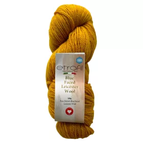 Blue Faced Leicester Wool, 100g MUSTÁR - 72131