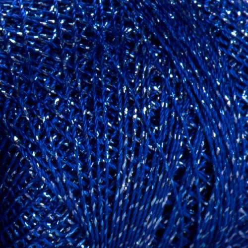 Camellia horgoló fonal - Kék ezüst szállal - 428