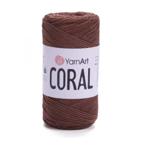 Yarnart CORAL fényes zsinórfonal - Barna 1905