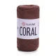 Yarnart CORAL fényes zsinórfonal - Barna 1905