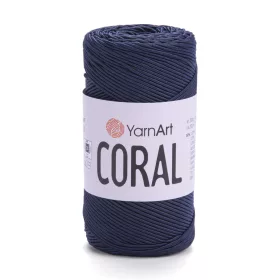 Yarnart CORAL fényes zsinórfonal - Sötétkék 1910