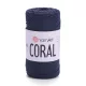 Yarnart CORAL fényes zsinórfonal - Sötétkék 1910