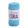 Yarnart CORAL fényes zsinórfonal - Türkizkék 1911