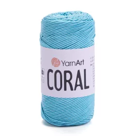 Yarnart CORAL fényes zsinórfonal - Türkizkék 1911