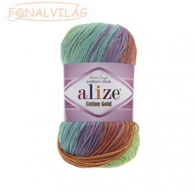   Alize COTTON GOLD BATIK - Narancs-türkisz-zöld melír (4530)