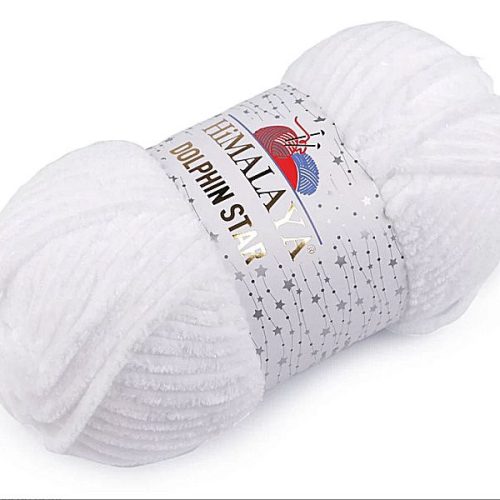 Dolphin STAR, csillogós plüss - Fehér - 92101