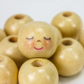 Fagolyó festett arccal, alvó 20mm - 1db