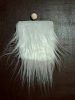 Manószakáll fagolyóval - fehér műszőrme darab kb. 20cm hosszú