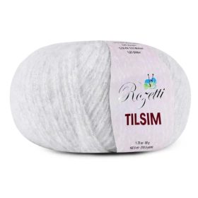 TILSIM csillogós fonal, 50g - fehér 362-01 TILSIM csillogós fonal, 50g - fehér 362-01