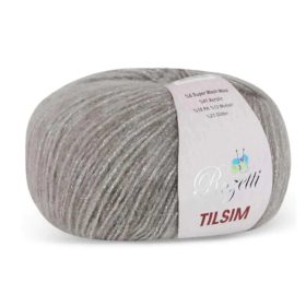 TILSIM csillogós fonal, 50g - szürke, ezüst szállal 362-12   TILSIM csillogós fonal, 50g - szürke, ezüst szállal 362-12