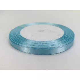 Szatén szalag, babakék - 6mm x 22m/tekercs