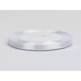 Szatén szalag, törtfehér - 6mm x 22m/tekercs