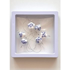 Szemjelölő kék-fehér mintával, 6db-os